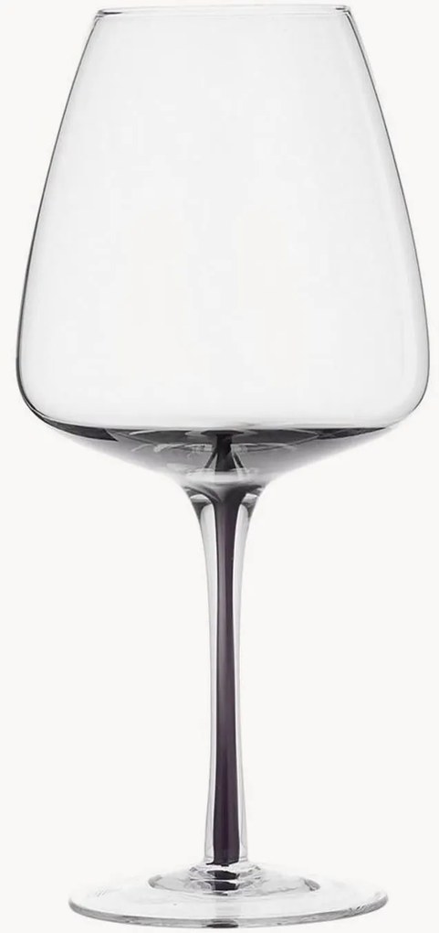 Mondgeblazen rode wijnglas Smoke