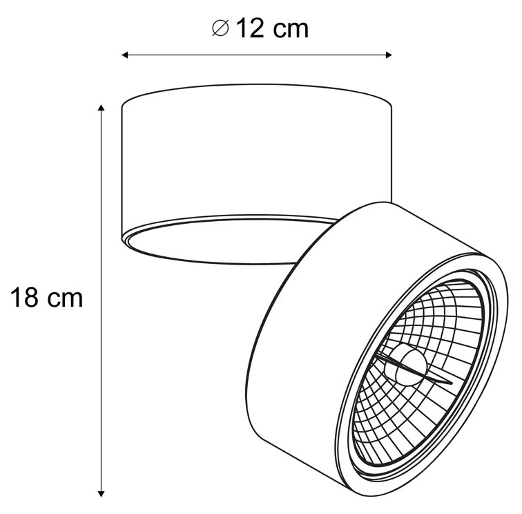 Moderne plafondspot beige G9 rond draai- en kantelbaar - Go Nine