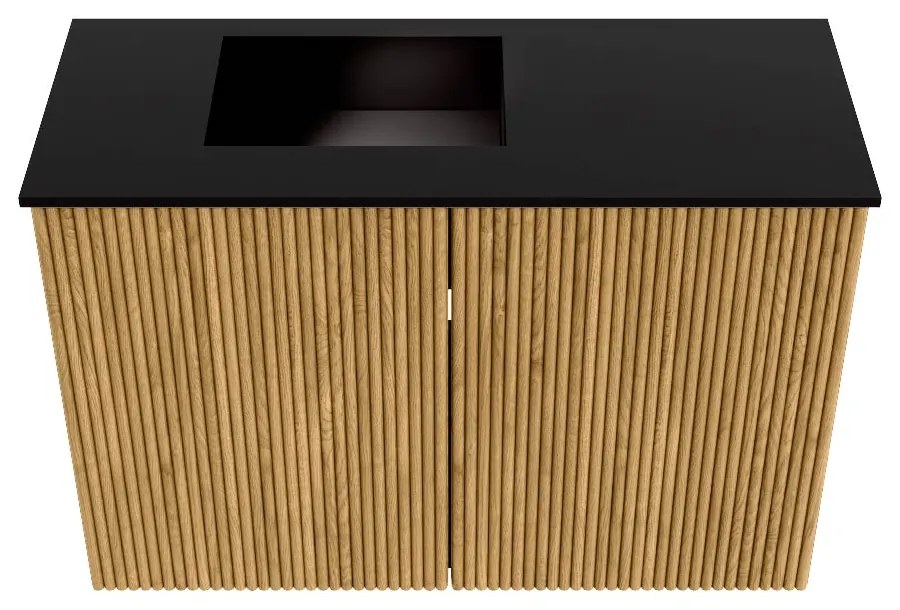 Mondiaz Joya 60cm toiletmeubel oak met wastafel faye links 1 kraangat urban
