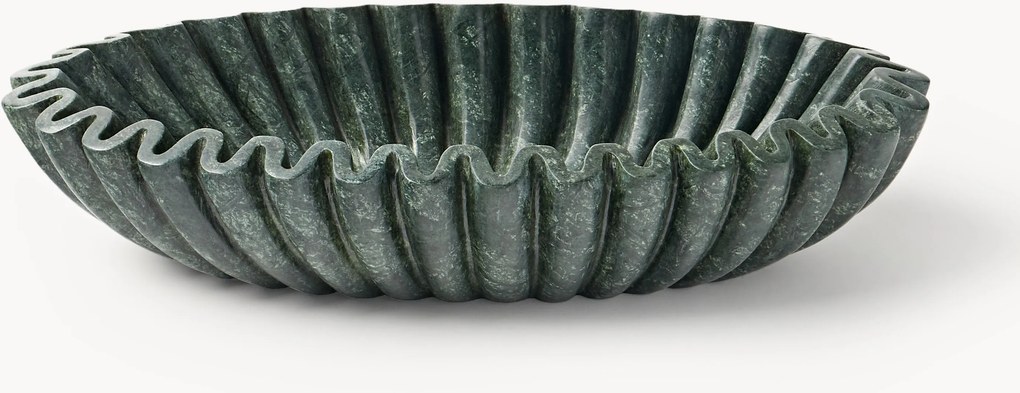 Handgemaakte ovale decoratieve marmeren schaal Santorini B 35 cm