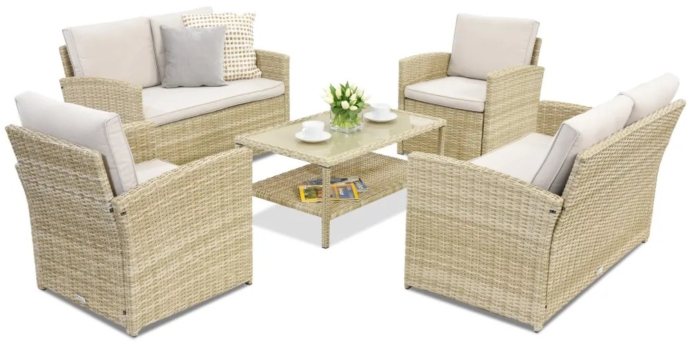 Monaco Coffee 6 Tuinpunt tuinmeubelen beige