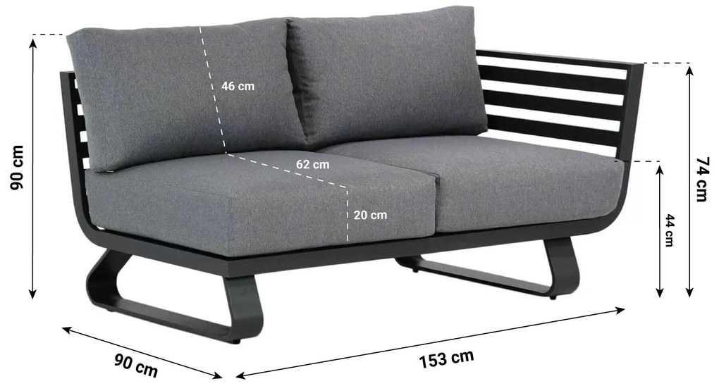 Chaise Loungeset 3 personen Aluminium Grijs Santika Furniture Santika Sovita