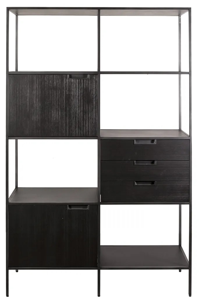 Eleonora Madison Dark Zwarte Wandkast 116 Cm - 116x42x190cm.