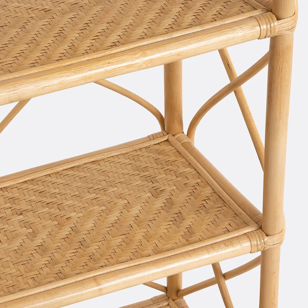 Wandrek met 5 planken, rotan, Malu