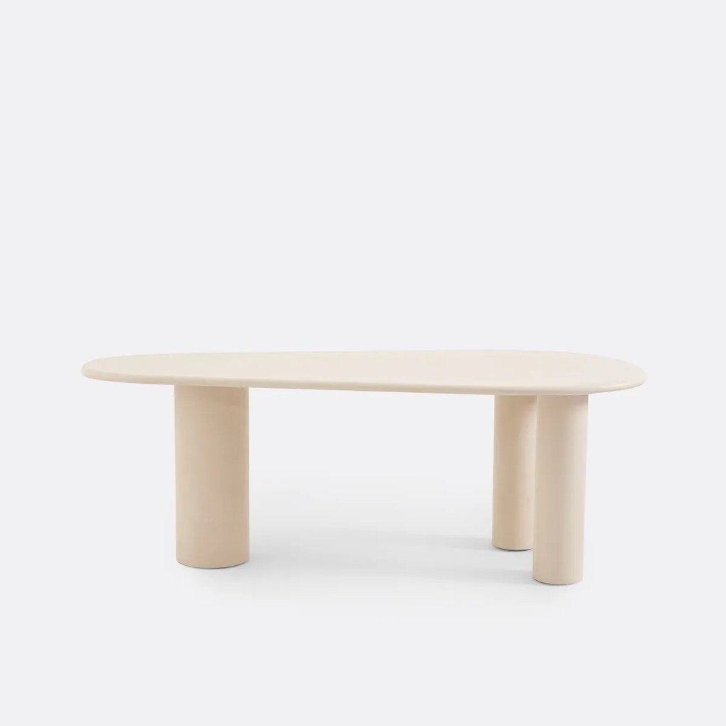 Eettafel, betonlook, langwerpige vorm, 6 couverts, OYATA