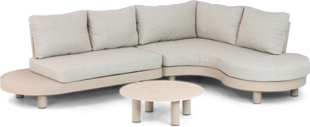 Loungeset tuin 10 personen Aluminium Zand/Beige  Lifestyle Garden Furniture Organio/Elanio