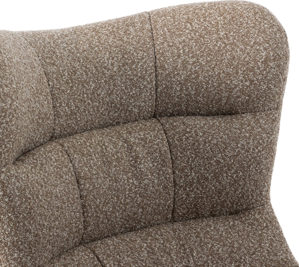 Oorfauteuil Modern Bruine Stof