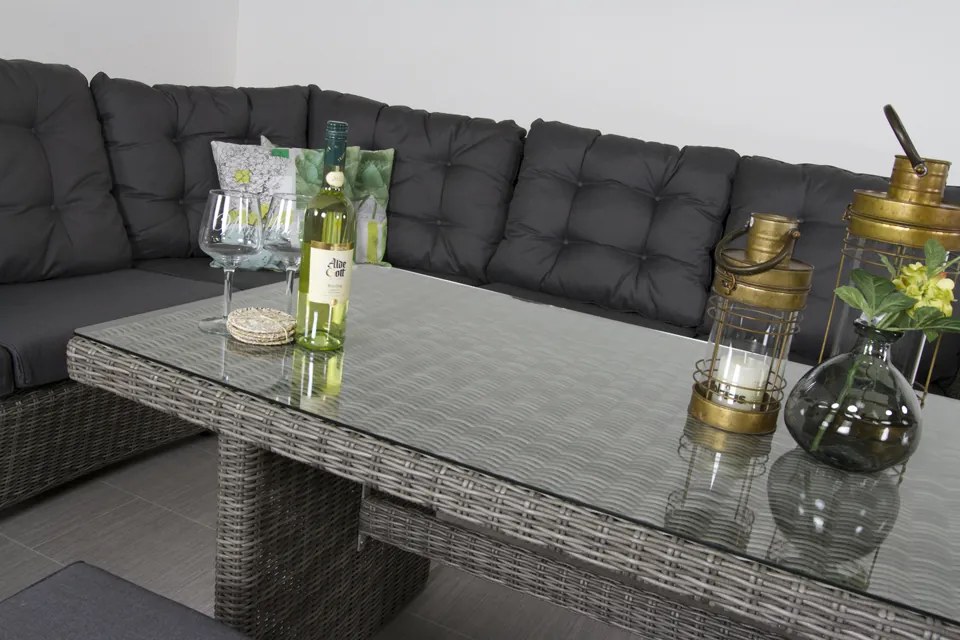 Lounge dining set Richmond - Ash grey (OP=OP)