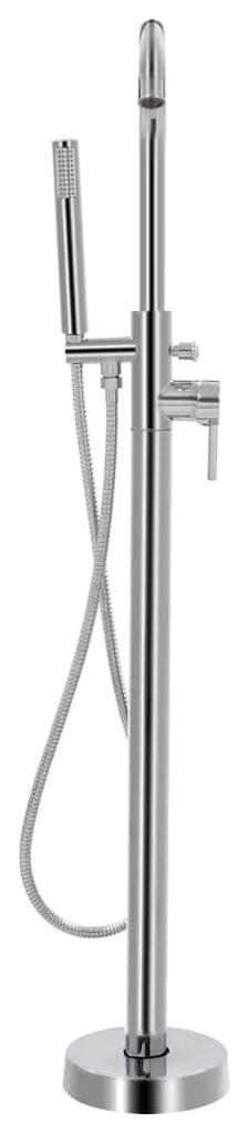 vidaXL Badkuipkraan vrijstaand 118,5 cm roestvrij staal