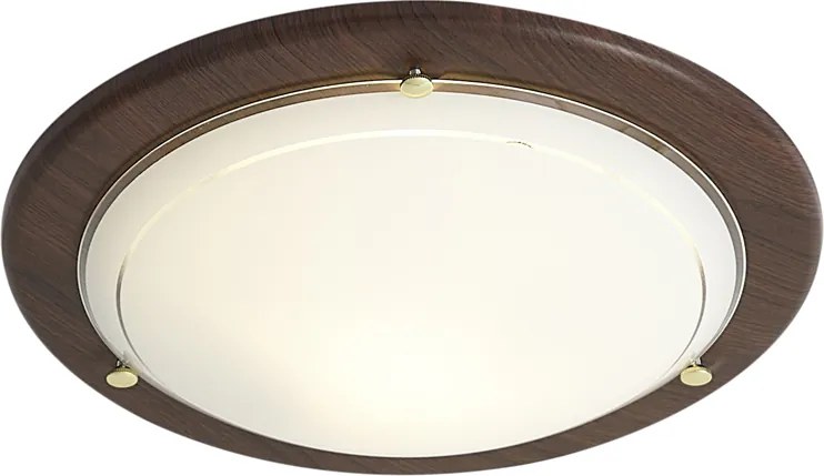 Klassieke plafonnière rood met wit glas - Mesiac