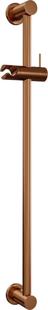 Brauer Stripe thermostatische badkraan met glijstang en 3 standen handdouche koper geborsteld PVD