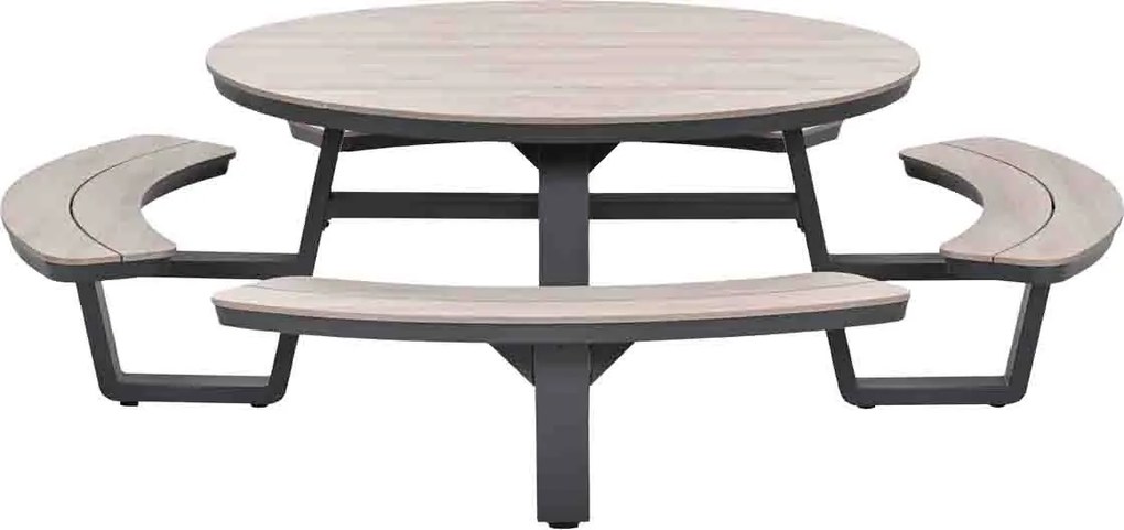 Garden Impressions Sarria picknick set Ø148 x 75 - donker grijs