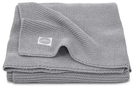 Basic knit ledikantdeken 100x150 cm stone grey