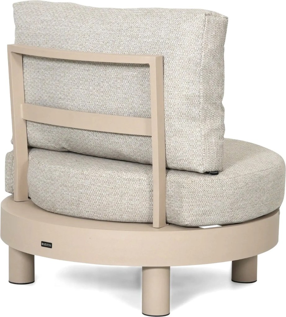 Stoel en Bank Loungeset 5 personen Aluminium Zand/Beige  Lifestyle Garden Furniture Organio/Mira