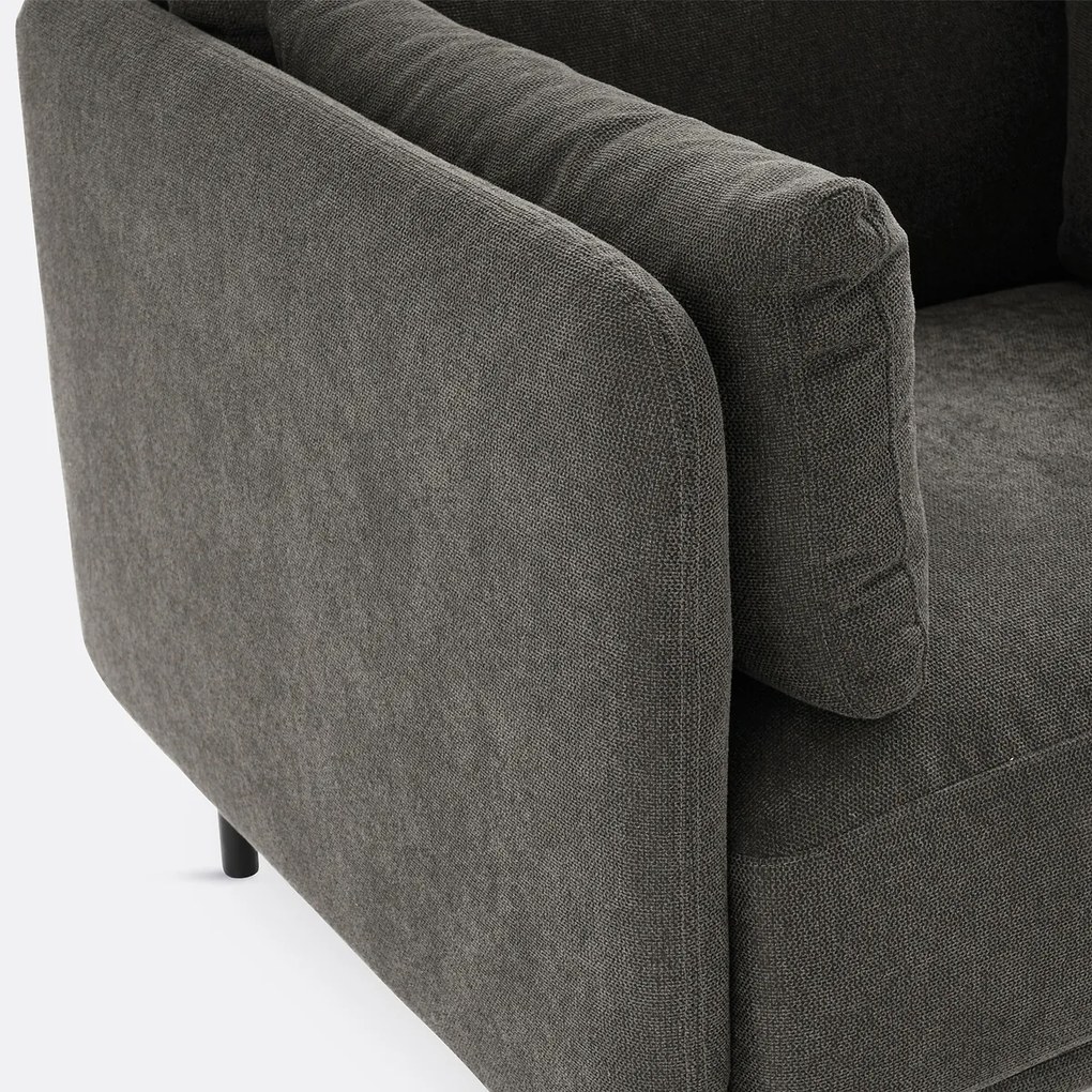 Fauteuil, stof met structuur, Victor