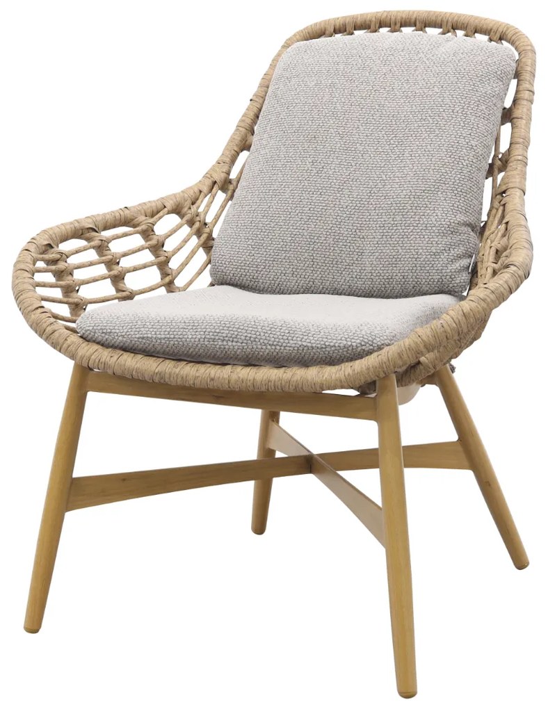 Castello loungestoel - Natural rotan - inclusief kussens