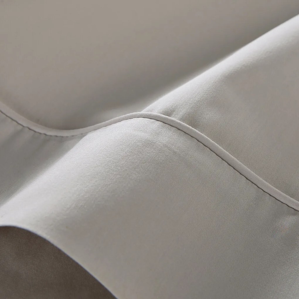 Effen bolstersloop in katoensatijn, Opale