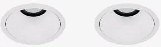 Pack Van 2 Inbouw Led-downlights Met Ronde Frames Ø8 Cm Voor Buitengebruik In Aluminium Orelva Wit & 8 W & 38º & Neutraal Wit 3500k - Sklum