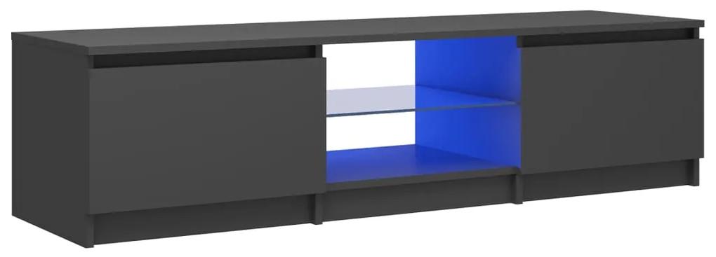vidaXL Tv-meubel met LED-verlichting 140x40x35,5 cm grijs