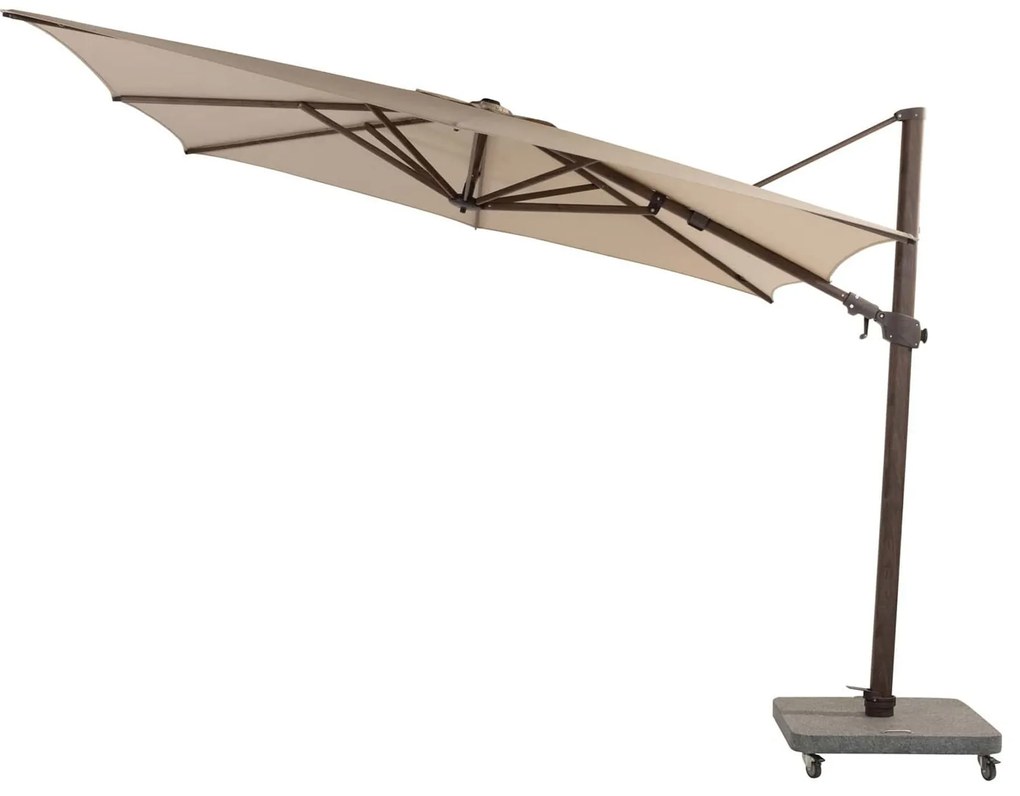 4 Seasons Outdoor Siesta PREMIUM 300 x 300 cm parasol Beach, Wegné frame  Parasol    beige weerbestendig