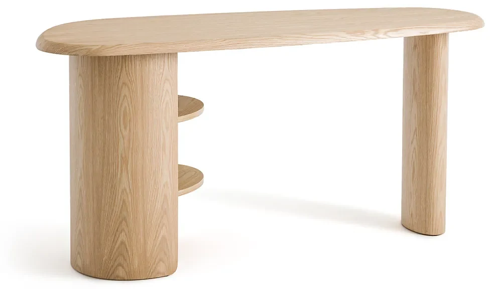 Bureau met organisch tafelblad in eik, Smith