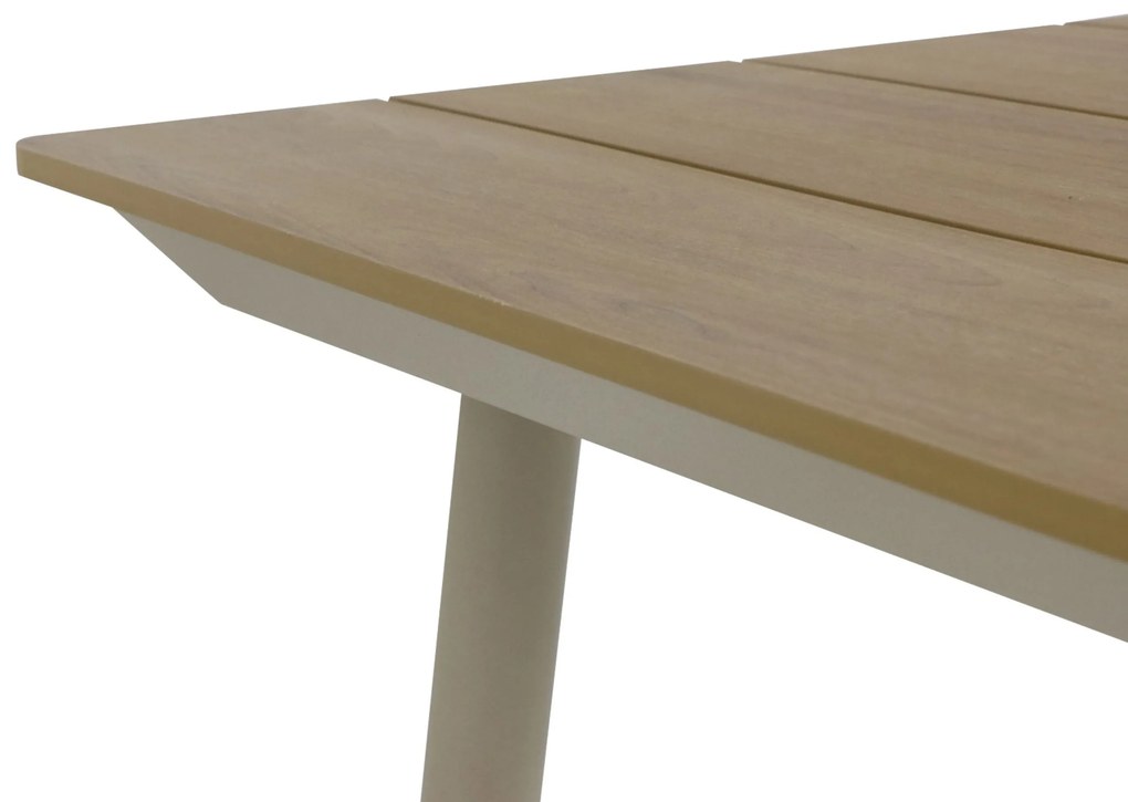 Dining Tuintafel rechthoekig  240 x 92 cm Aluminium/Polywood (teakfinish) Taupe Matale