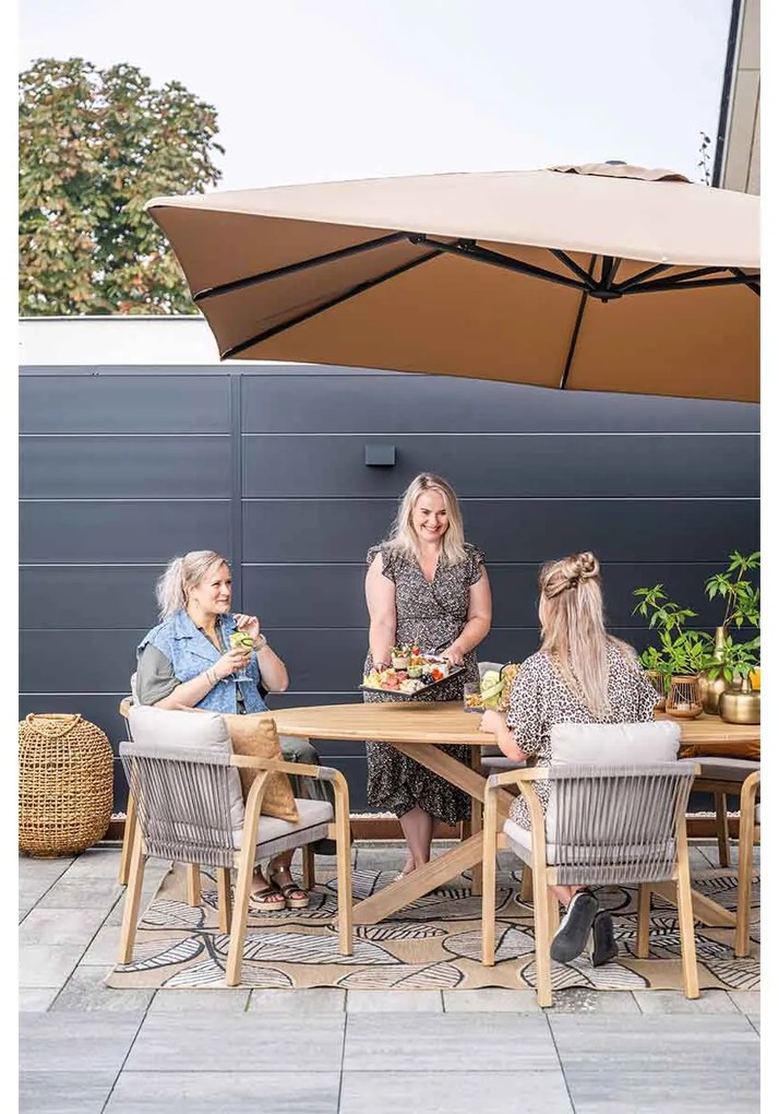 Garden Impressions Alora tuinset 7-delig - Tamako tuintafel ovaal 220x115 cm