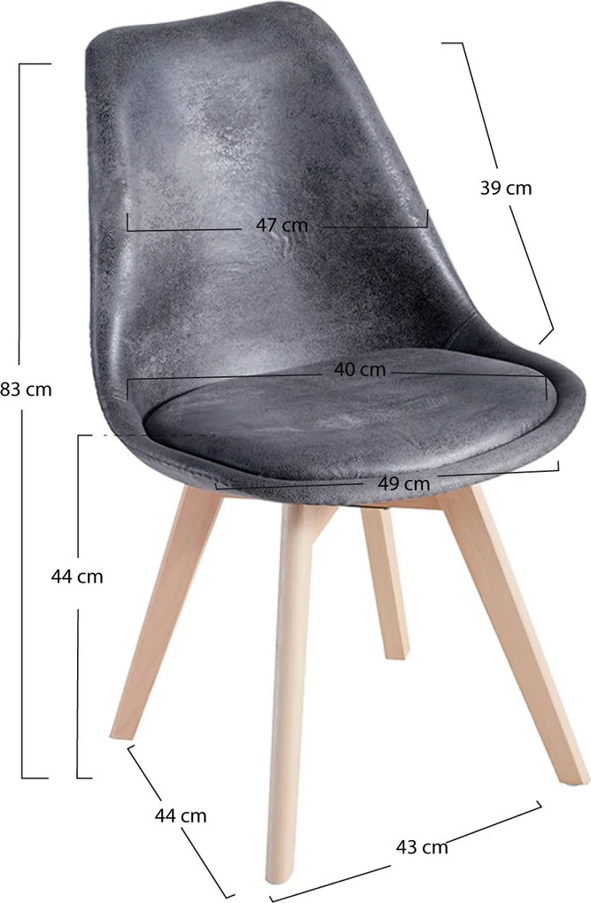 Set 4 Synk Vintage Stoelen