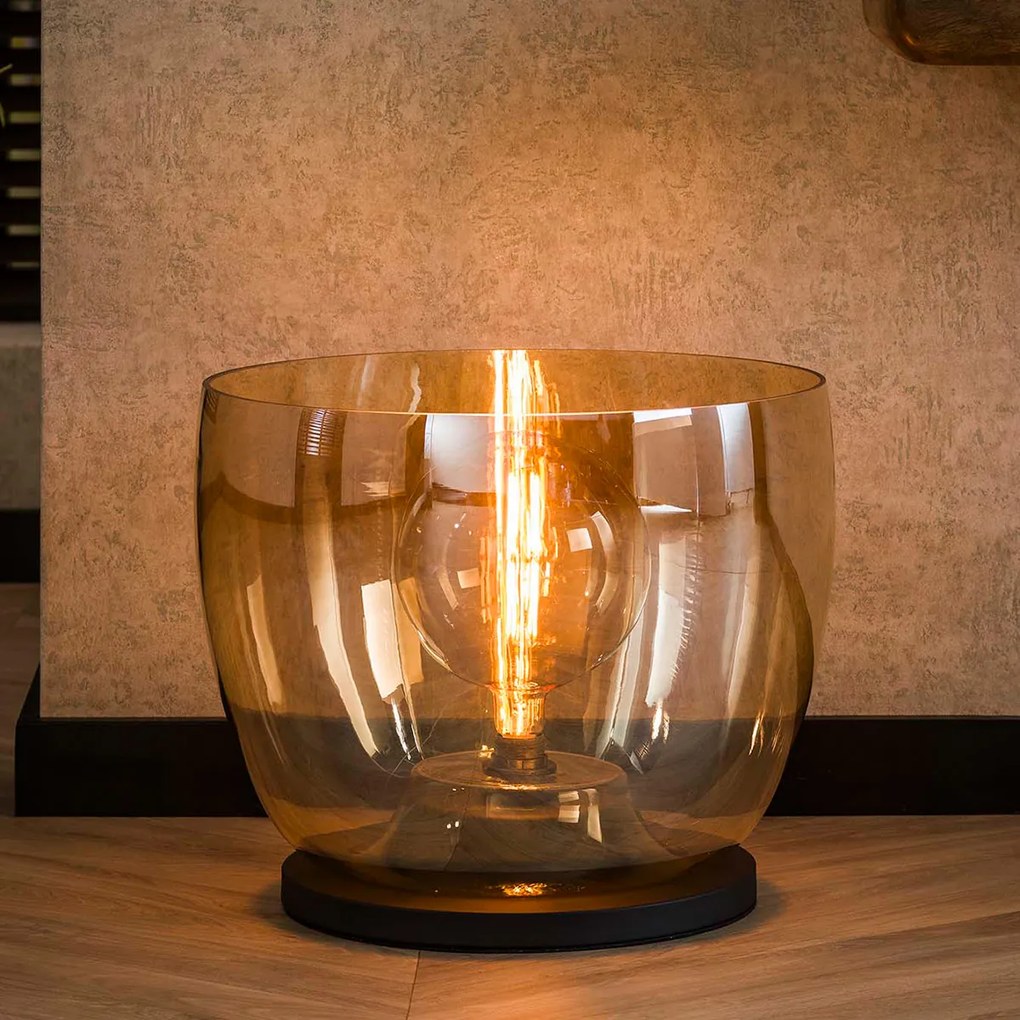 Glazen Vloerlamp Amber Glas 48 Cm