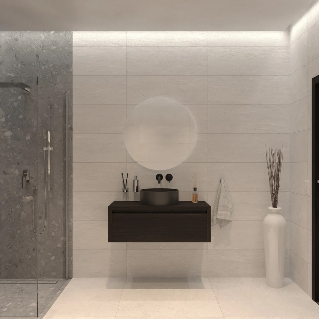 Gliss Design Ares badmeubel 90cm charcoal zonder waskom
