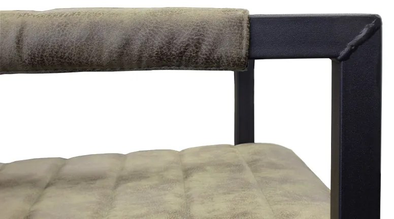 Eetkamerstoel - Apollo II - stof Cowboy retro lederlook olijf groen