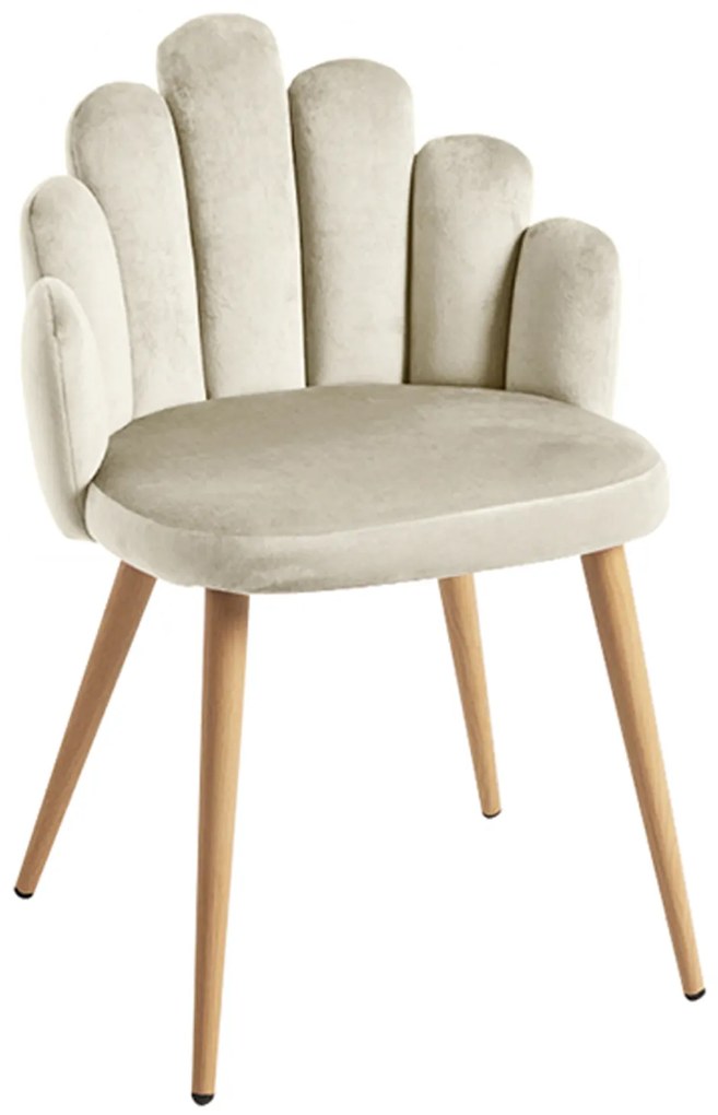 Set 4 Fluwelen Handstoelen