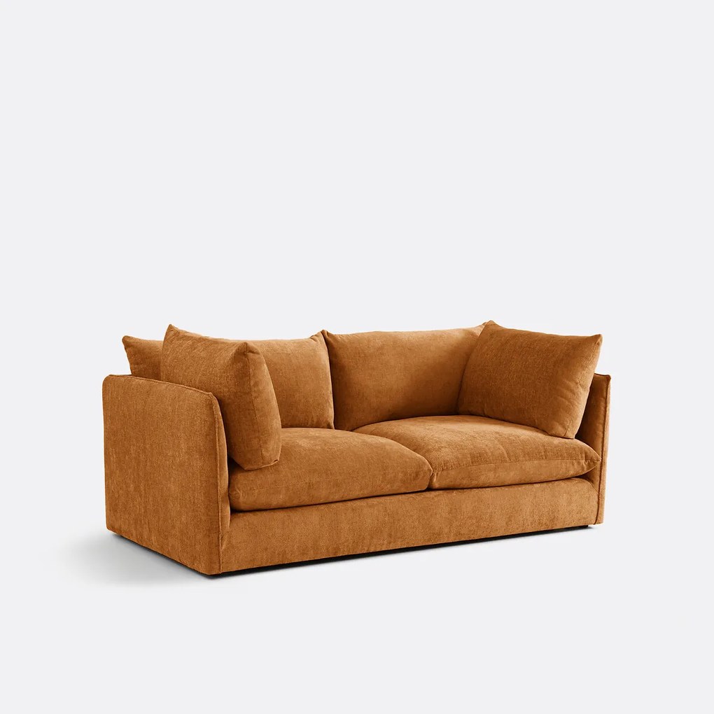 Bank 3-zit, getexureerd dik fluweel, Malo