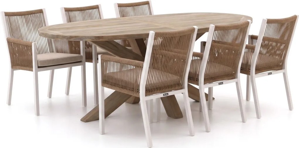 Diningset Manifesto  | 6 personen | Tuinset teakhout | 7-delig | Kees Smit Tuinmeubelen