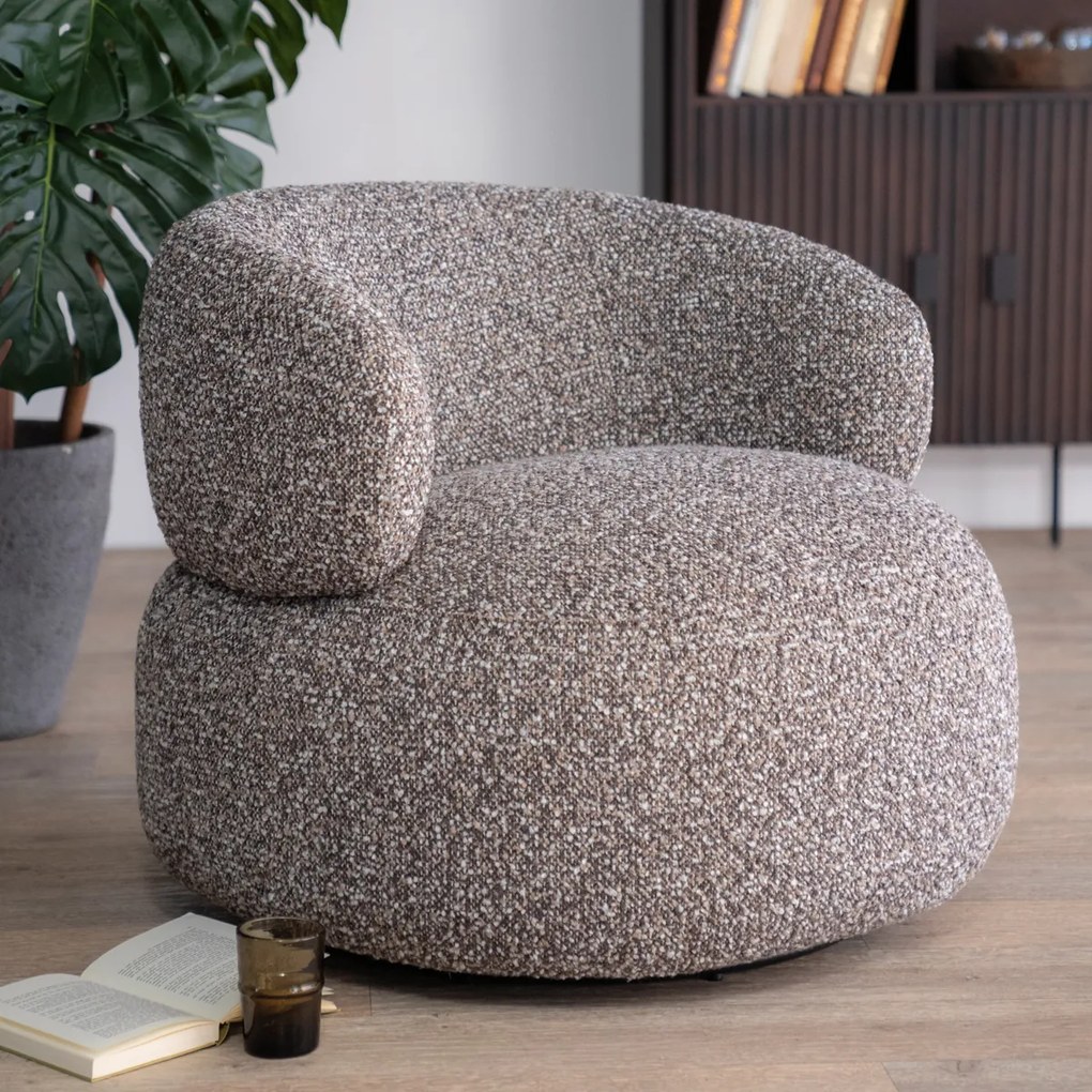 Draaifauteuil Rond Taupe