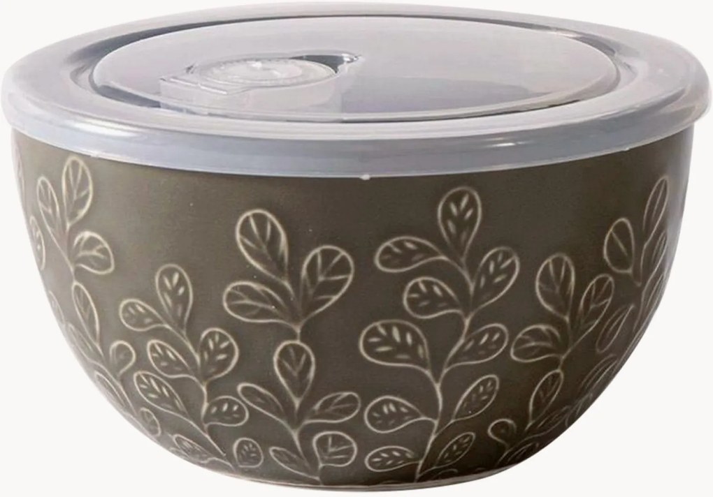 Voerbak Oxley Petal Olive met deksel