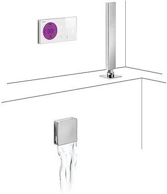 Tres electronische digitale bad inbouwthermostaat met handdouche en baduitloop chroom 09286571
