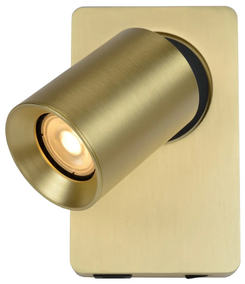 Lucide Nigel wandlamp 1x 5W goud mat