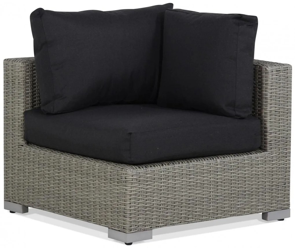 Chaise Loungeset Wicker Grijs 3 personen Garden Collections Toronto