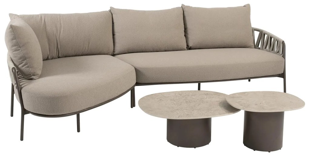 Taste by 4 Seasons Calma chaise loungebank terre SALE Loungebank bruin weerbestendig