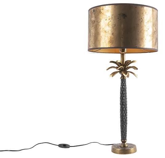 Art Deco tafellamp brons met bronzen kap 35 cm - Areka Art Deco E27 cilinder / rond Binnenverlichting Lamp