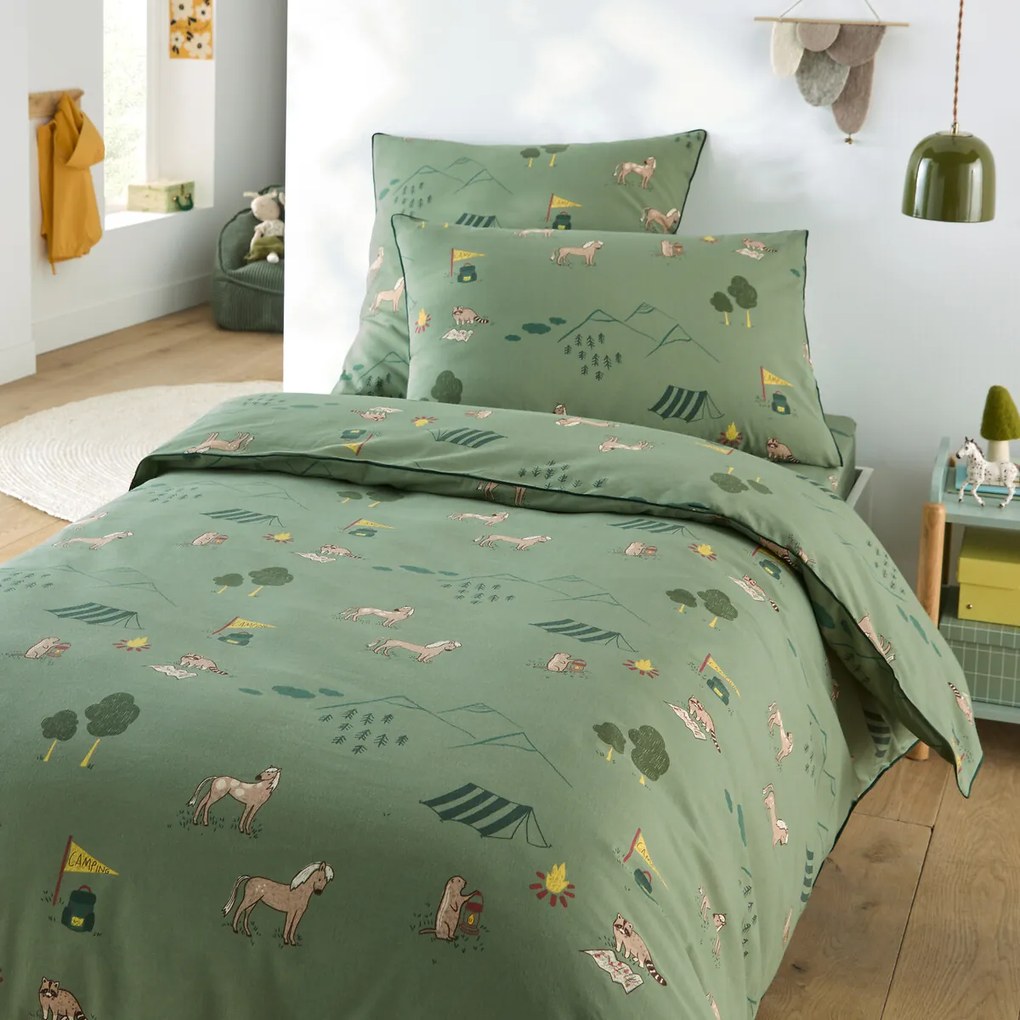 Kussensloop voor kinderen, katoen, dierenprint, YOSEMITE CAMP