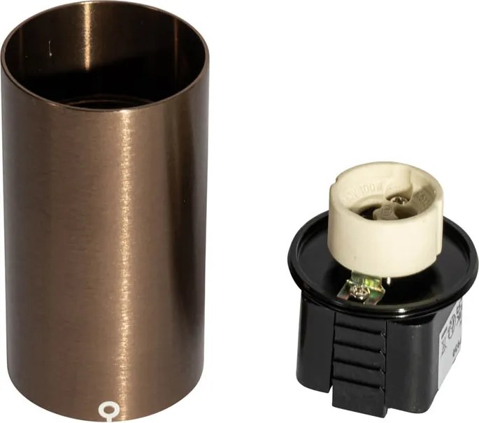 Moderne spot donker brons voor railsysteem 1-fase GU10 35mm - Iconic Ruby Honey