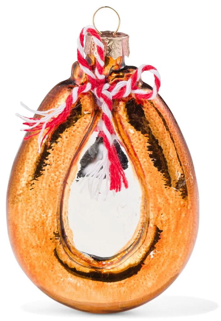 HEMA Kerstbal Rookworst Glas 10cm (bruin)