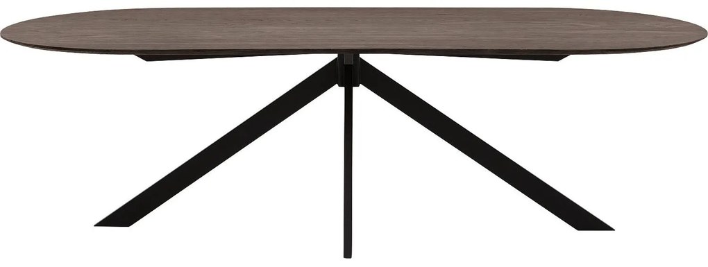 Goossens Excellent Eettafel Uniek, Semi rond 240 x 100 cm