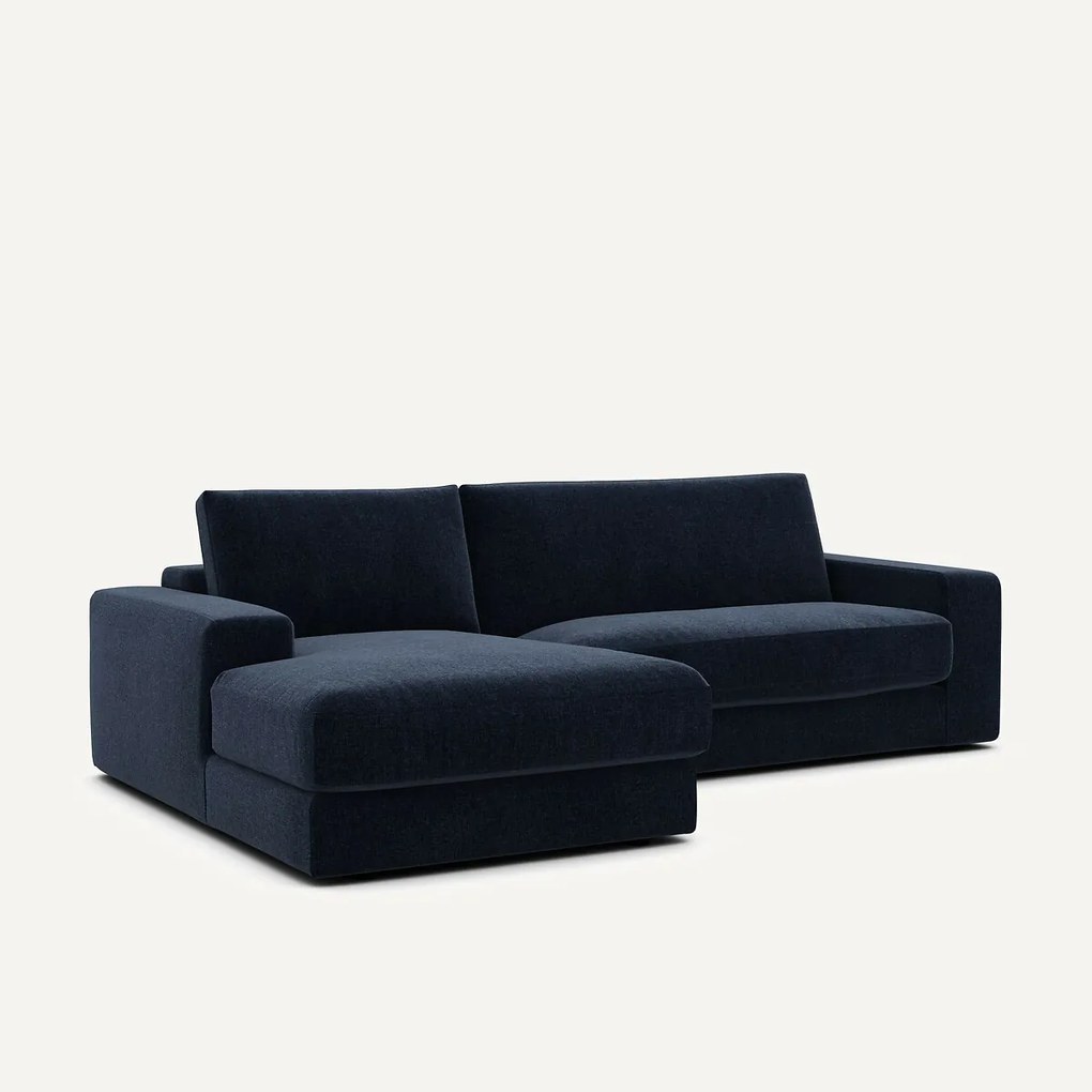 Hoekbank, chenille fluweel, Skander