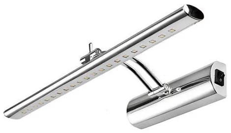 LED Spiegelverlichting - Schilderijverlichting - Ovaal 6W - Glans Chroom Aluminium - Verstelbaar