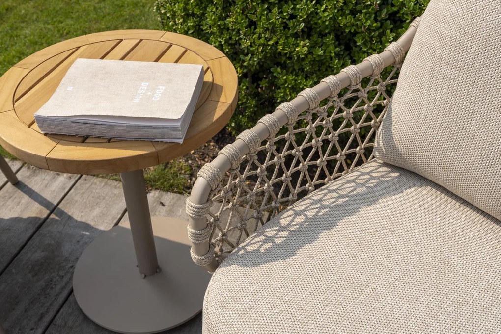 4 Seasons Outdoor Sardinia bistro set latte met Volta tafel  Loungeset    beige weerbestendig