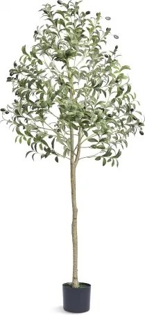 VEVOR Olijfboom Kunstmatig 60x60x155cm Kunstplant PE Kunstplanten Nep Plastic Planten in Pot Kunstbloem Geurloos Waterdicht Ideaal voor Decoratie van Slaapkamer Studeerkamer Woonkamer