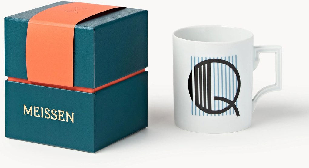 Handgemaakte beker Initials met decoratief motief